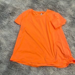 Cute running shirt or activity, bright orange